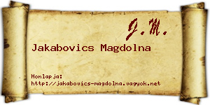 Jakabovics Magdolna névjegykártya